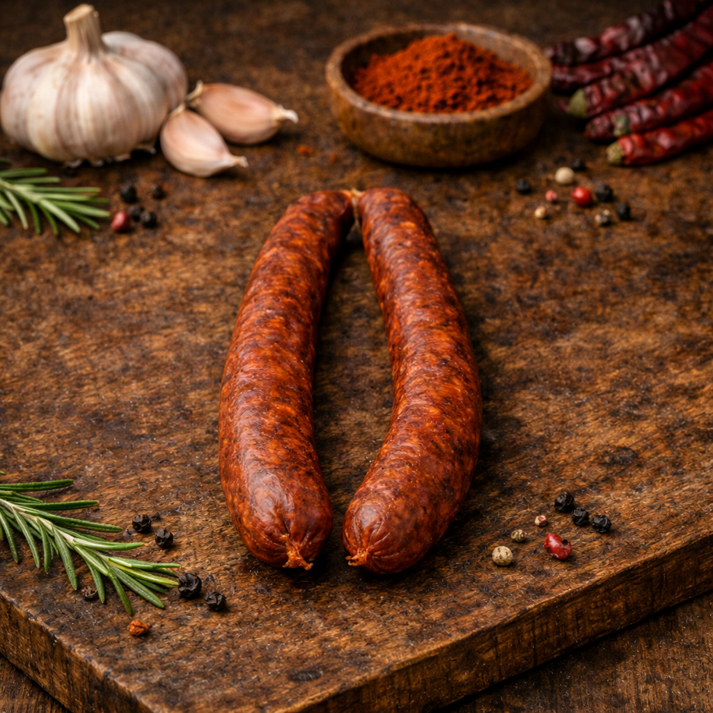 Mangalica csípős vékonykolbász