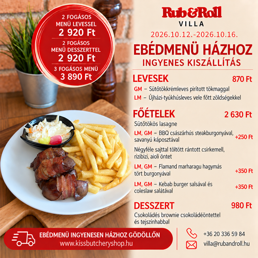 Hétfői ebédmenü