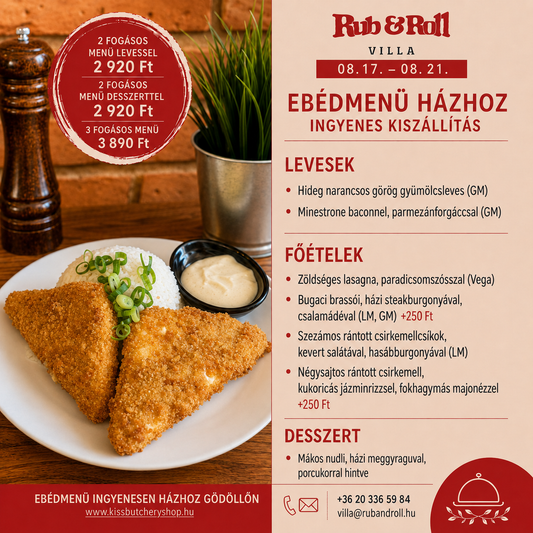 Hétfői ebédmenü