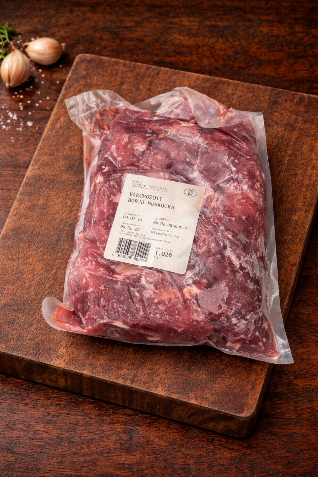 Borjúhús kockázva