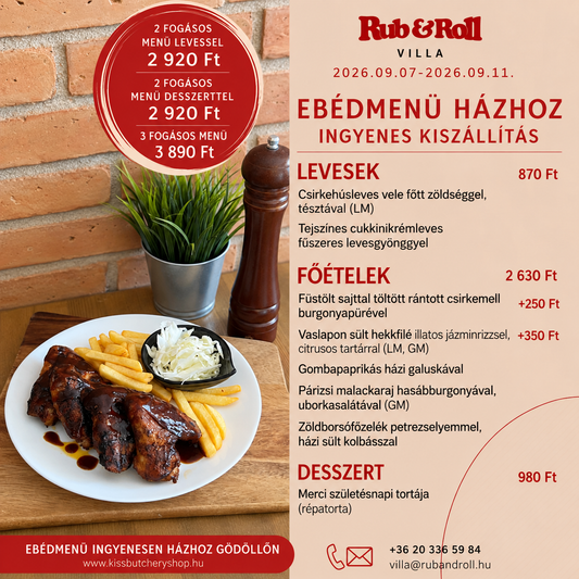 Pénteki ebédmenü