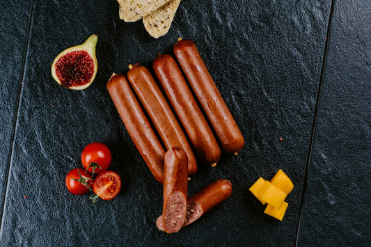 Texasi füstölt marha zöldalmás-cheddaros grillkolbász