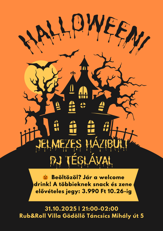 Rub & Roll Villa Halloweeni Házibuli