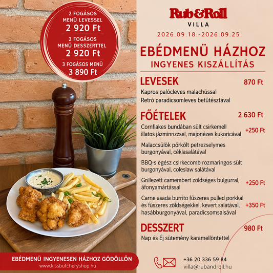 Pénteki ebédmenü